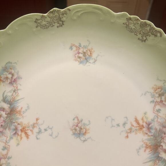 Antique Imperial Austria China Porcelain LUNCHEON SET 6 Plates + LG SERVING PL - Picture 11 of 13
